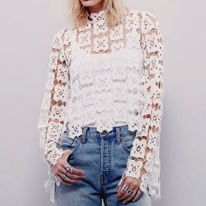 Free people lace top US0